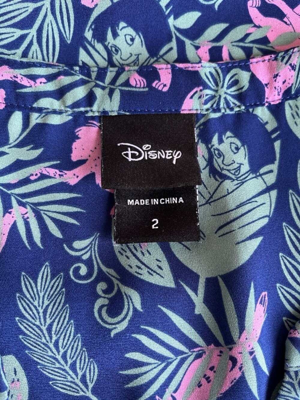 Disney Jungle Book Torrid Size 2 Hi Lo Button Front Georgette Blouse Top - Picture 5 of 16